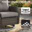 Ensemble de meubles de patio en osier - 4 pièces de chaises de patio pivotantes, chaises d'extérieur en PE en rotin pour terrasse de jardin-87763115-87763113