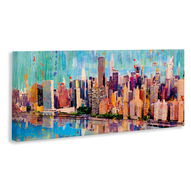 Toile réfléchissante Roosevelt Island, design par Porter Hastings, H 13 po x l 30 po