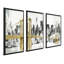 «New York Skyline I Yellow Bridge», reproduction de 3 pièces sur toile flottante-62940693