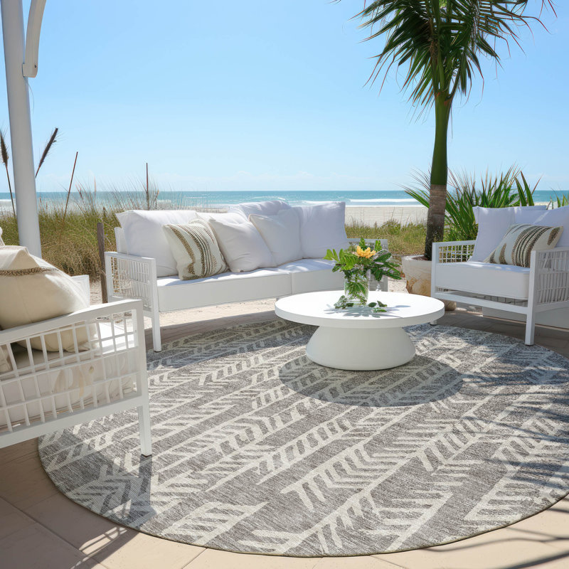 Tapis intérieur / extérieur Maliana, Rond 8 pi