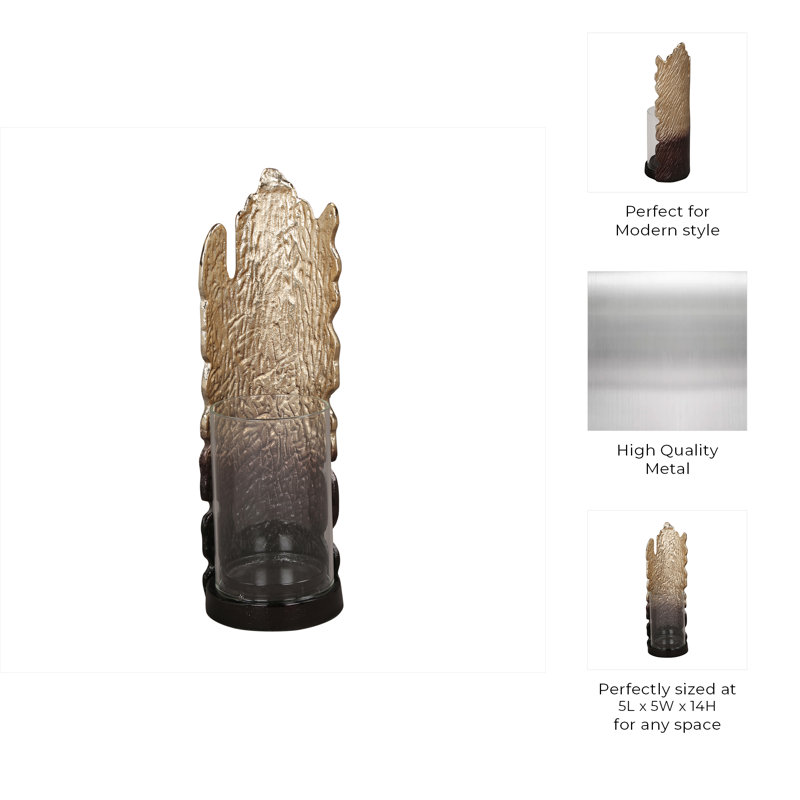 Sagebrook Home 14" Crosse Large Hurricane, 14" H x 5" W x 5" D