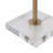 Table Lamp With Agate Slice And White Drum Shade