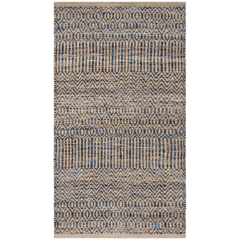 Tapis géométrique tissé à la main Abhay, Rectangle de 3 pi x 5 pi