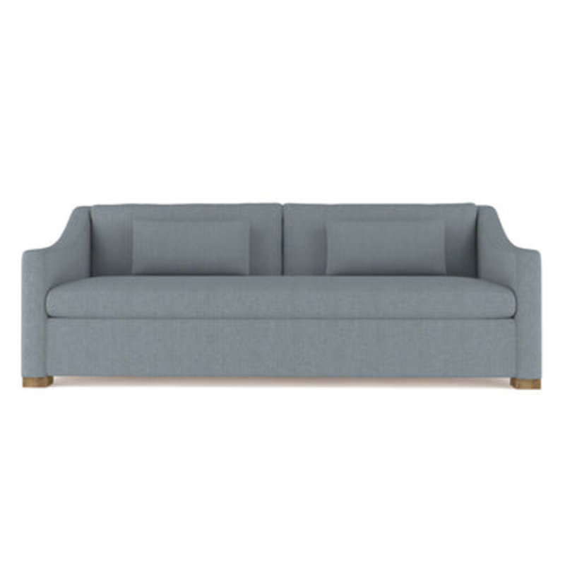 Crosby Slope Arm Sofa, 32.5" H x 96" W x 38" D, Weathered, Box Weave Linen Blanc
