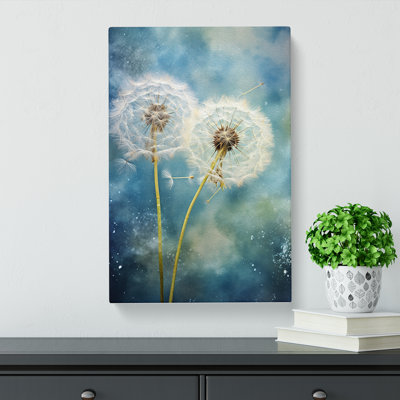 Dandelion Romanticism - Wrapped Canvas Print