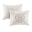 Housse d'édredon très grand et très grand en médaillon 100% coton chenille gris-121159260-121159261