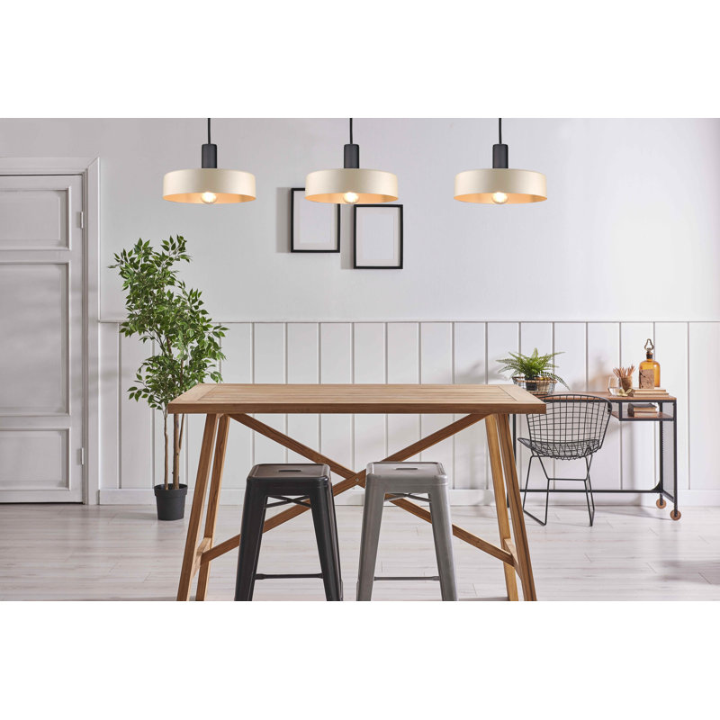 Bhayani 3 - Light Drum Pendant, Latte Black, Beige/Brown