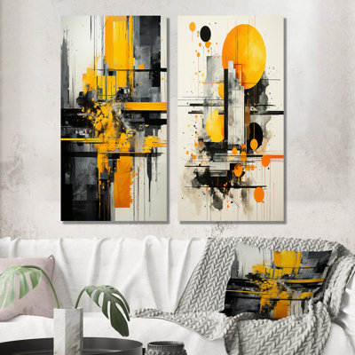 Cortnei - Abstract Collages Canvas Prints Set Of 2