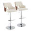 Tabouret de bar ajustable avec repose-pieds arrondi Saltram (ensemble de 2)-88309834-88309829