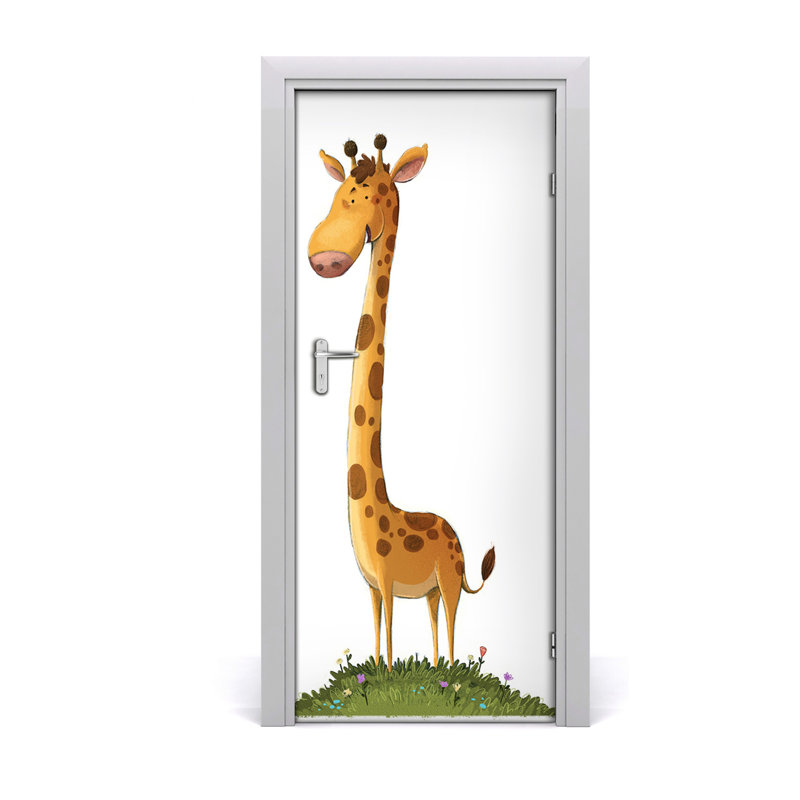 Giraffe Wall Door Decal