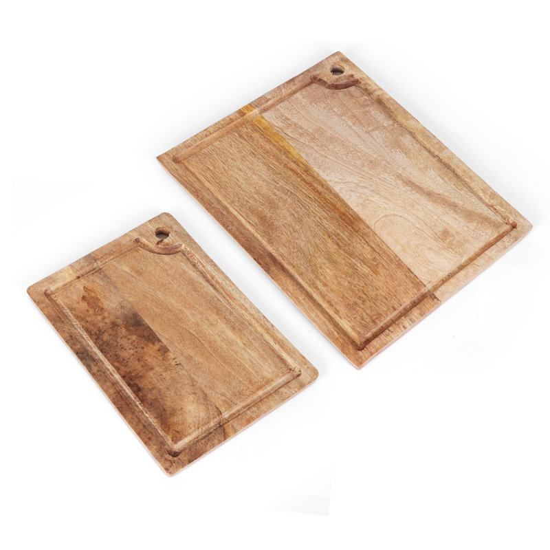 Ensemble de 2 planches à découper en bois de manguier Taglio