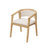 Arden U-Shaped Boucle Upholstered Dining Chairs With Armrest-118945242