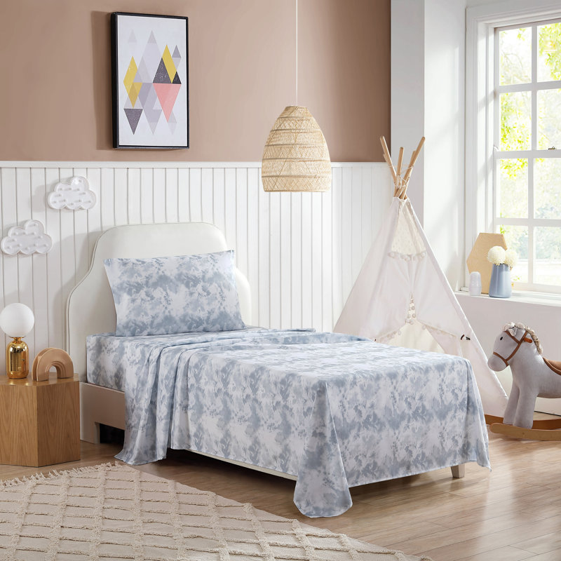 Ensemble de draps Eddie Bauer, Ensemble de draps pour lit double + 2 taies d'orei, Teinture sur nœuds à l'eau de source