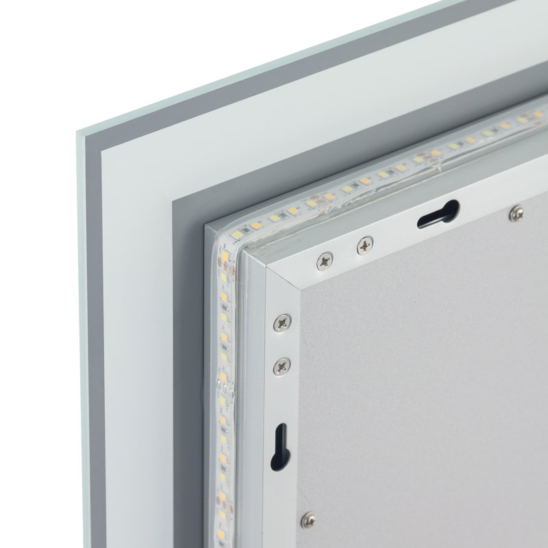 Tess Wood Flat Wall Mirror, 36" x 28"