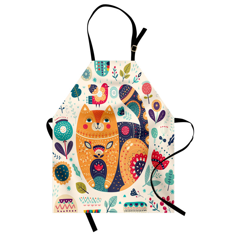 East Urban Home Paisley Apron, Cooking Gardening, Adult Size, Multicolor