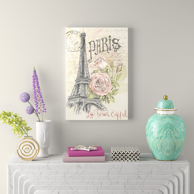 Paris Sketchbook I 1 Piece Wall Art on Canvas, 76cm H x 51cm W, Wrapped Canvas