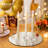 Glass Taper Candle Holders: 4 PCS Candlestick Holders Clear Short Tapered Candle Holder Set - Candle Stick Holder Decor For Table Centerpiece Wedding Party Advent Christmas Home Decorations