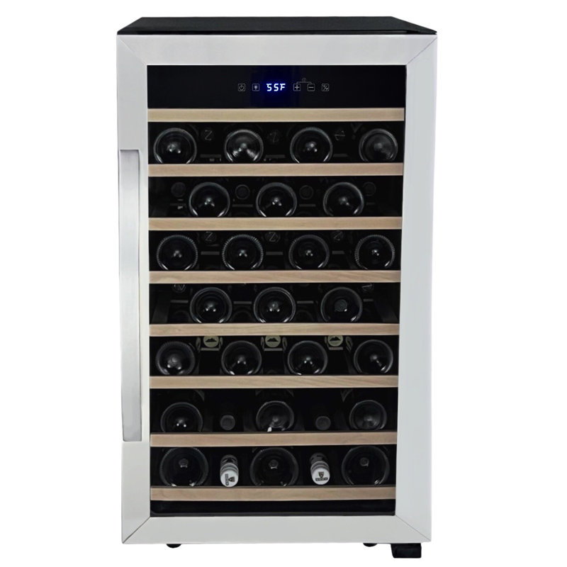 Stainless Steel Single Zone 50 Bottle Wine Refrigerator