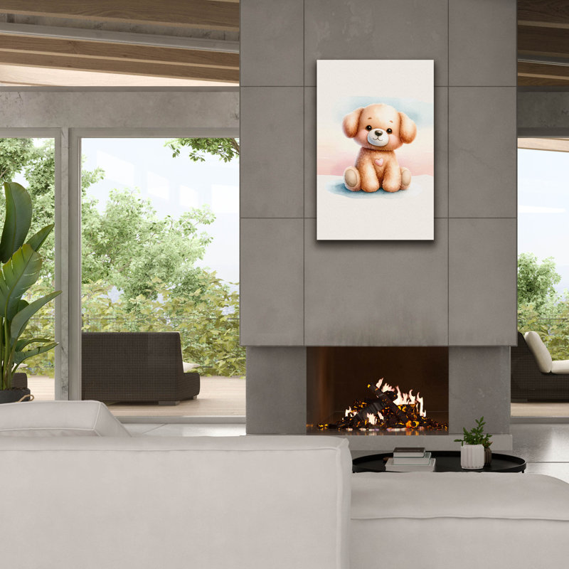 Zoomie Kids 'Cuddly Dog' by Andreas Magnusson Canvas Wall Art, 40" x 60", H 40 po x l 26 po x P 1,5 po