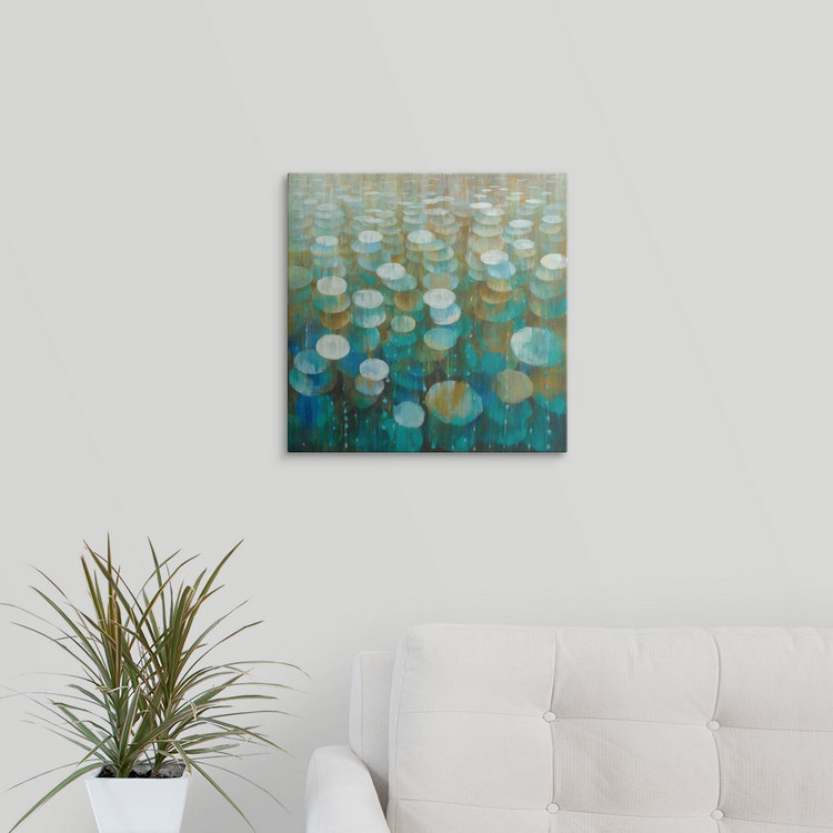 «Rain Drops», impression d'art graphique Danhui Nai, H 16 po x l 16 po x P 1,5 po, Toile