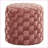 Ottoman 16” Round Braided Blush Pink Velvet Contemporary by LumiSource | Velvet | Blush Pink-1685063402