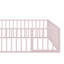Structure de lit en métal avec clôture et porte-207706746-207706747
