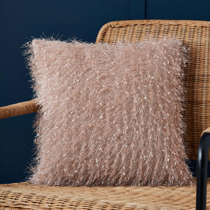 Borkoski Square Throw Cushion, Champagne