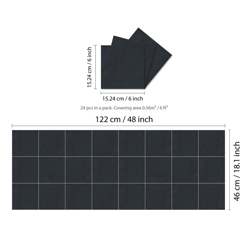 Brixen 38.71cm W x 38.71cm L PVC Peel and Stick Mosaic Tile