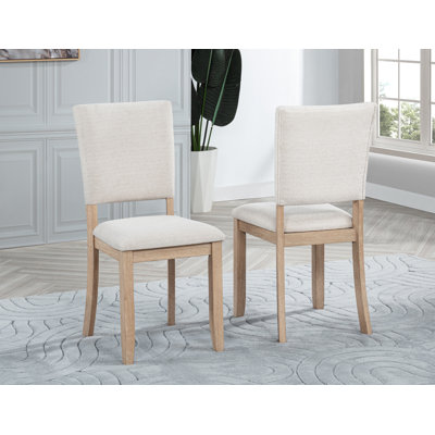 Beige Upholstered Side Chairs by Winston Porter