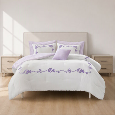 6-Piece Full/Queen Comforter Set,Purple