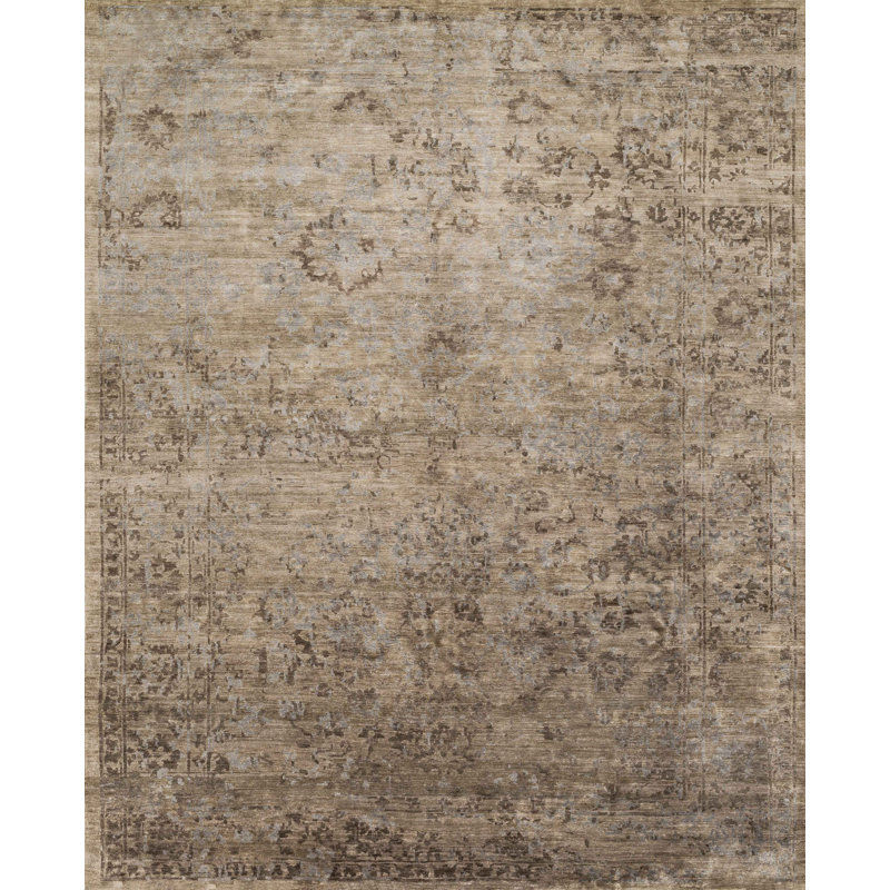 Viscose Oriental Indoor Rug, Rectangle 7'9" x 9'9"