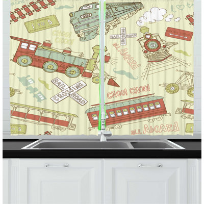Ruffled Kitchen Curtain