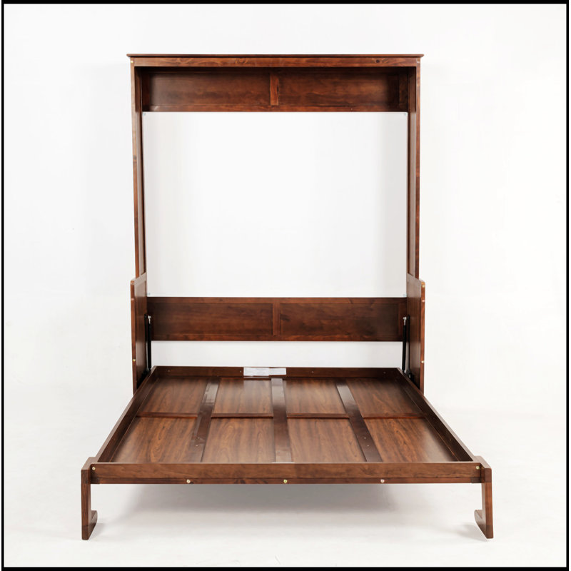 Grand lit escamotable en bois pour grand lit, Noyer