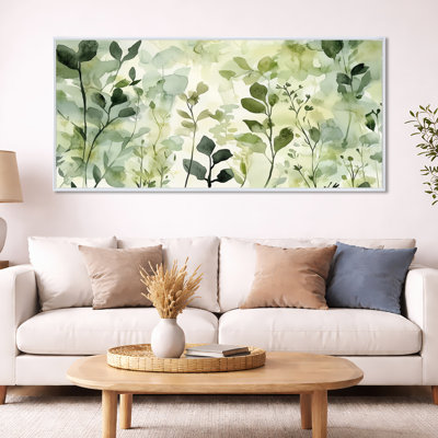 Botanical Leaf Wall Art, Green Foliage Canvas, Botanical Leave Garden