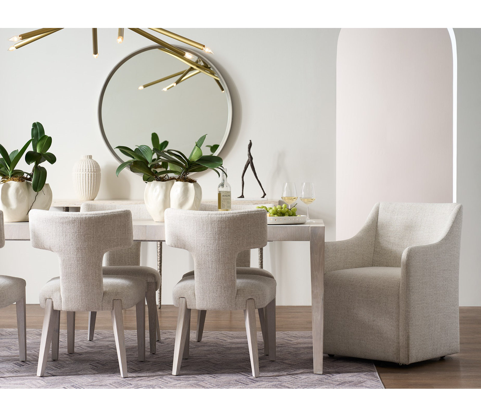 Caterina Extendable Dining Table, White Oak