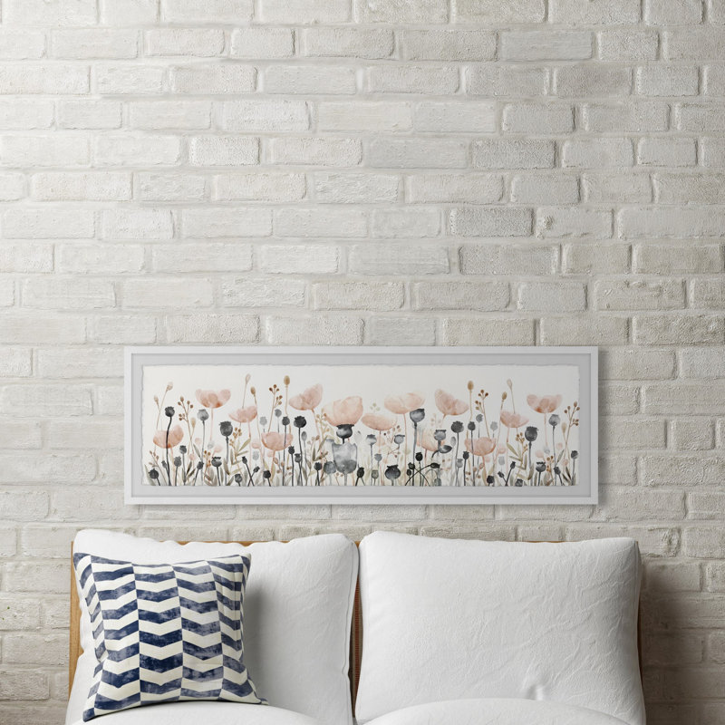 My Flower Collection 1 Piece Single Picture Frame Painting, 25cm H x 76cm W x 3.81cm D