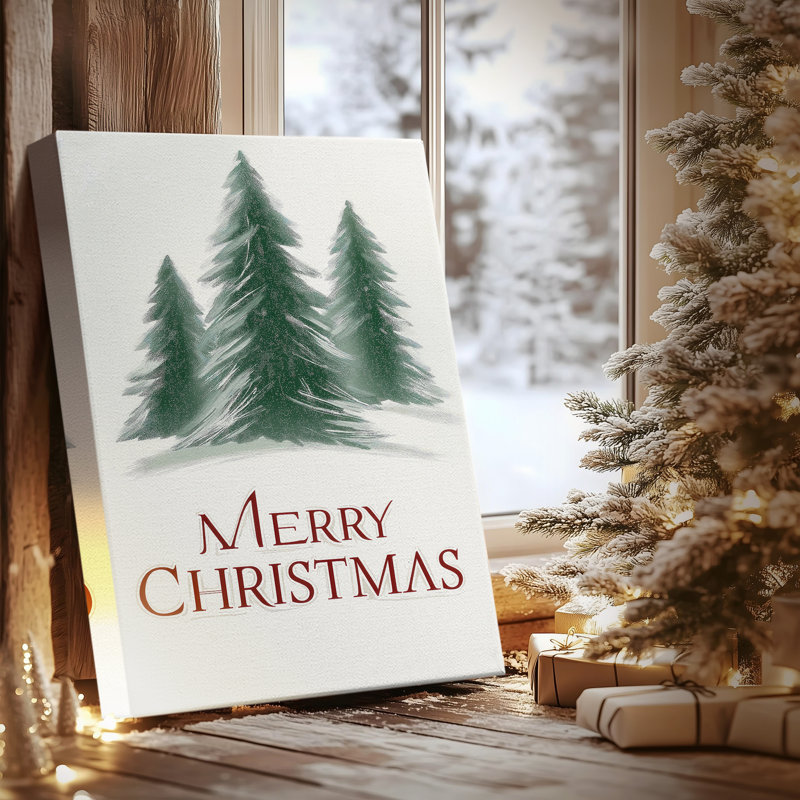 «Frostlit Snow Blessing» - Toile tendue avec châssis de qualité supérieure, H 27 po x l 18 po