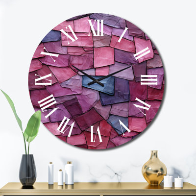Horloge murale mauve