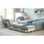 Lit de jour avec couchette et tiroirs, taille simple, gris-1608131461