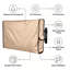Housse de télévision kaki, housse de protection anti-poussière à bord cousu sur toute la surface avec poche latérale, conception à ouverture autoagrippante, housse de télévision respirante et lavable avec sac de rangement pour téléviseur mural intérieur