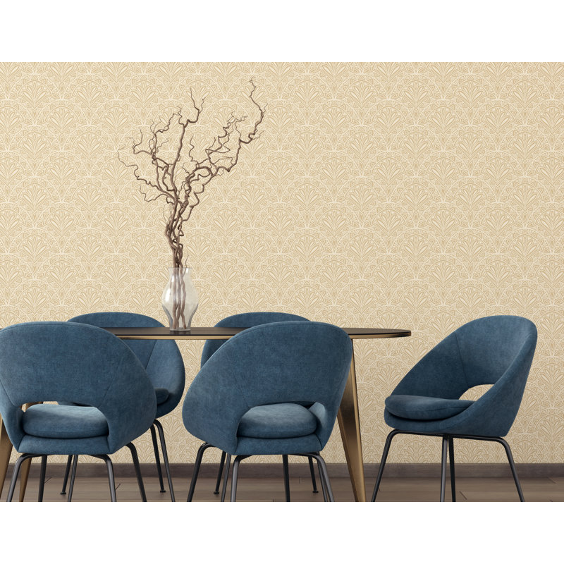 Lersch 10m x 50cm Matte Wallpaper Roll, Gold