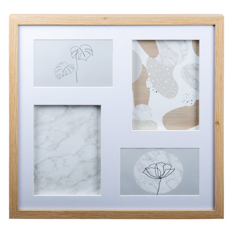 Umur Beveled Picture Frame with Mat, Ivory