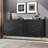 Modern 9-Drawer Dresser with Gold Accents – Spacious Bedroom Storage,Black-703284469