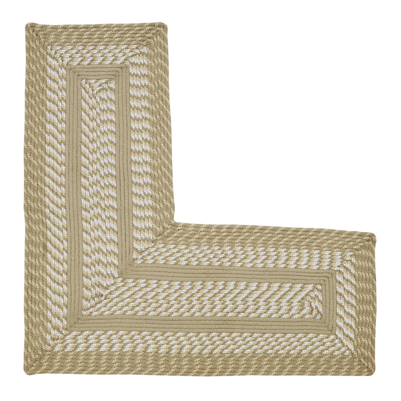 Roselyn Striped Indoor / Outdoor Rug, 20" x 48" x 48" L-Shape