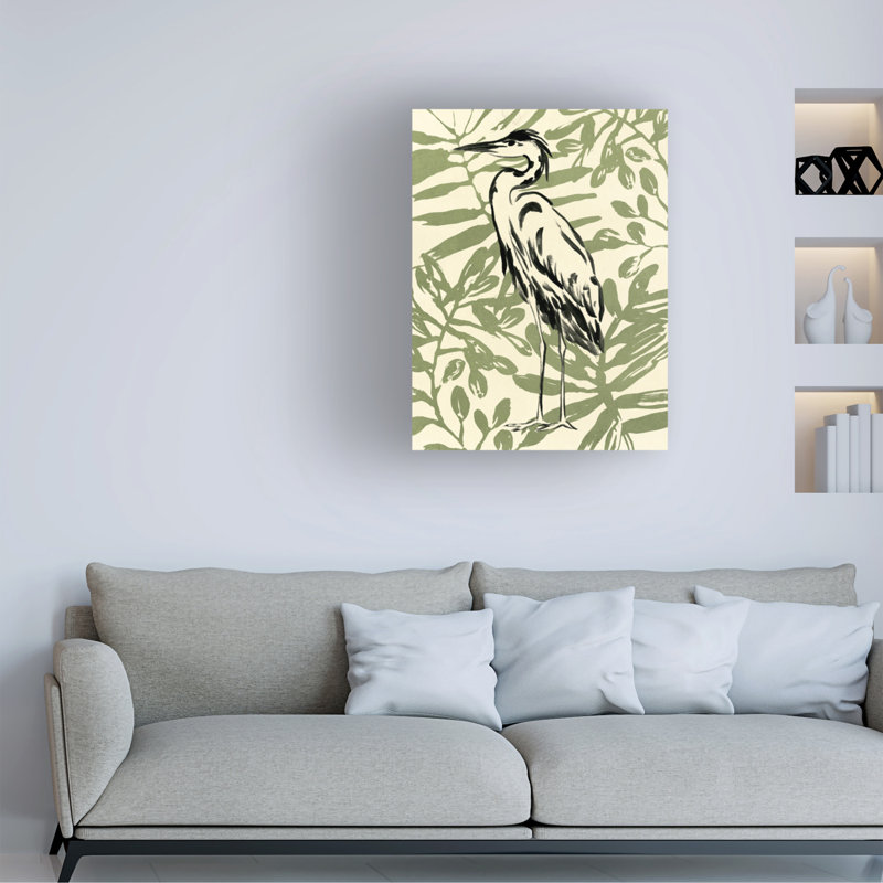«Highland Dunes June» par Erica Vess, rétro Parlor Heron IV, art mural sur toile, H 47 po x l 35 po