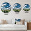 Ciel bleu avec des nuages blancs sur MountaIn Horizon - Horloge murale traditionnelle-59913359