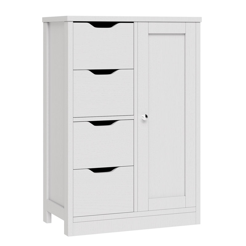 Free-Standing Bathroom Storage Cabinet, White