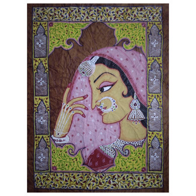 Rani Saa - Rajasthani Painting | Poster And Acrylic On Paper | By Subhankar Pramanik