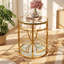 19.7 " W Stainless Steel Open Shelf Nightstand