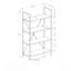Bibliothèque, bibliothèque, 4 niveaux, 48 po, bureau, métal stratifié pour chambre à coucher-132923087